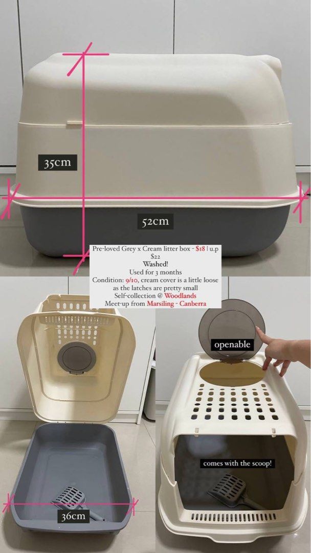 pet litter boxes!, Pet Supplies, Homes & Other Pet Accessories on Carousell