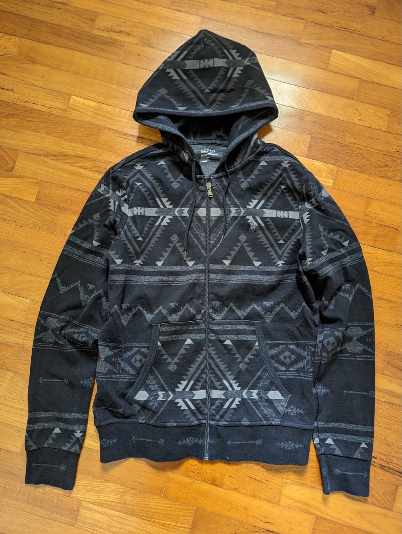 Polo Ralph Lauren Performance Aztec Print Zip Up Hoodie Men s