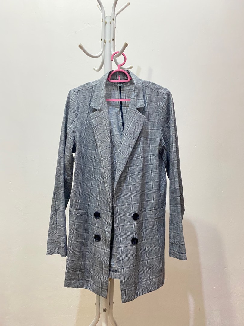 Primark Plaid Casual Blazer, Women's Fashion, Coats, Jackets and