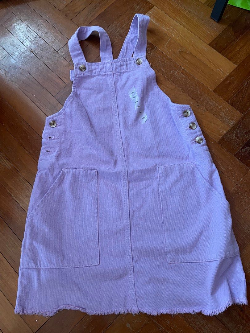 Purple overall dress top