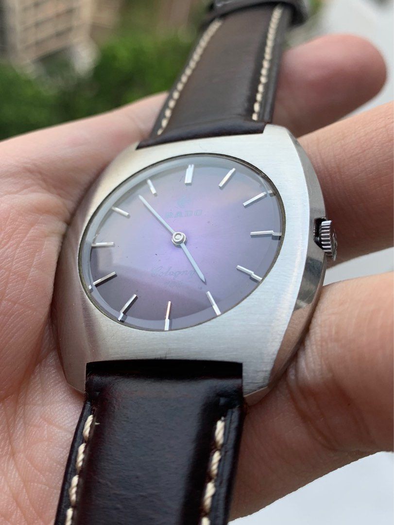 Rare Rado 703 with a stunning purple gradient sunburst dial