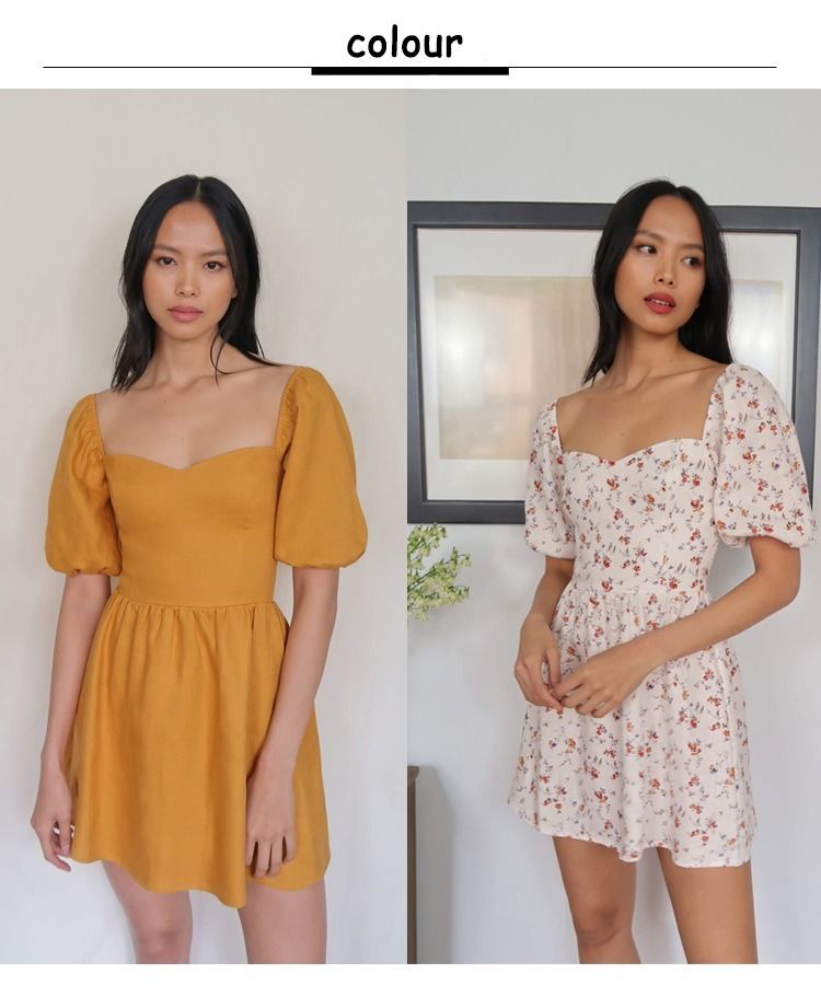 Chiffon puff sleeve dress new arrivals
