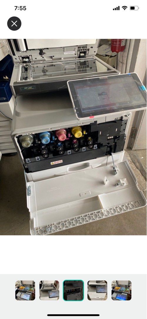 Ricoh MPC 307 Small Colour used Copier / Printer with large LCD Touch