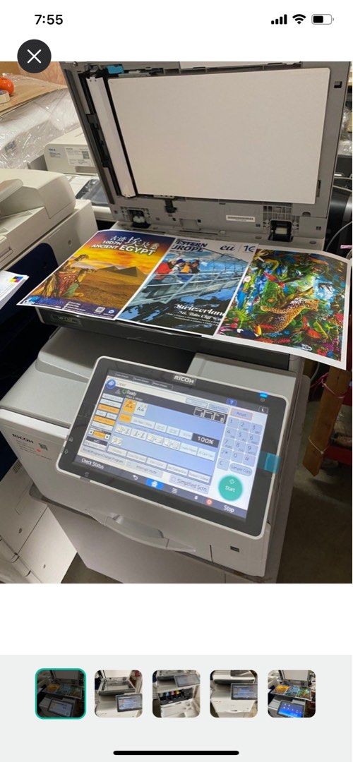 Ricoh MPC 307 Small Colour used Copier / Printer with large LCD Touch