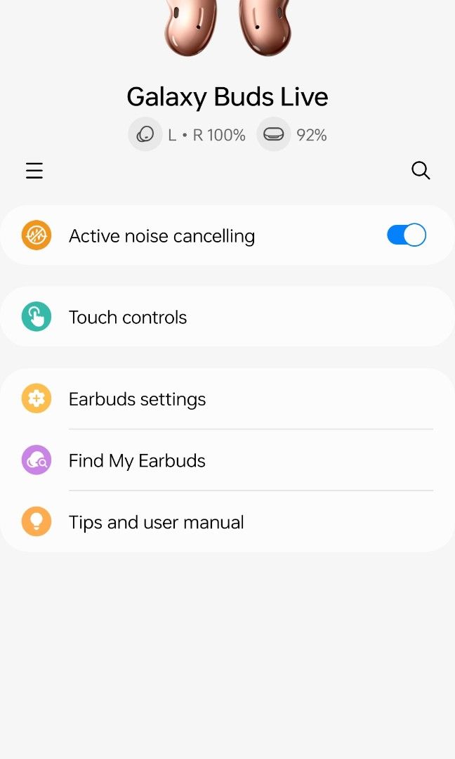 Buds live hotsell touch controls