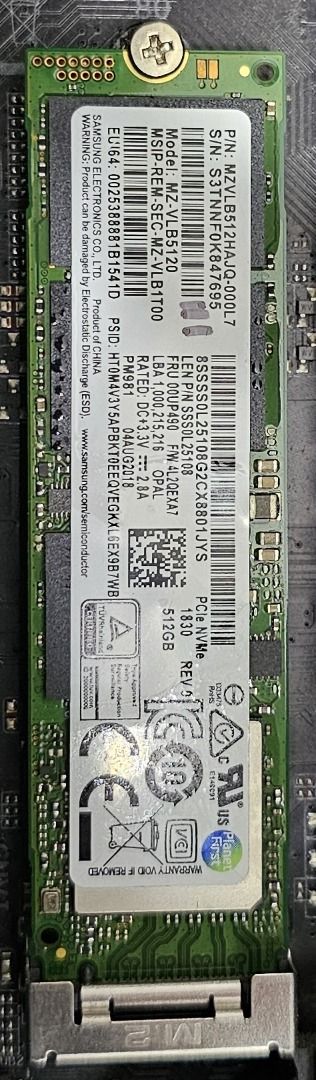 Samsung ssd cheap pm981 mzvlb512hajq