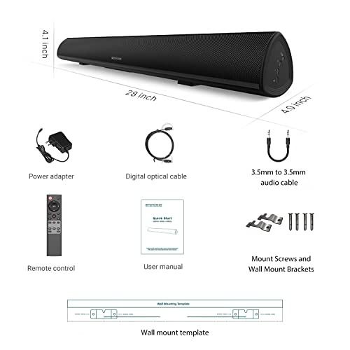 Megacra sound bar 28 inch 2025