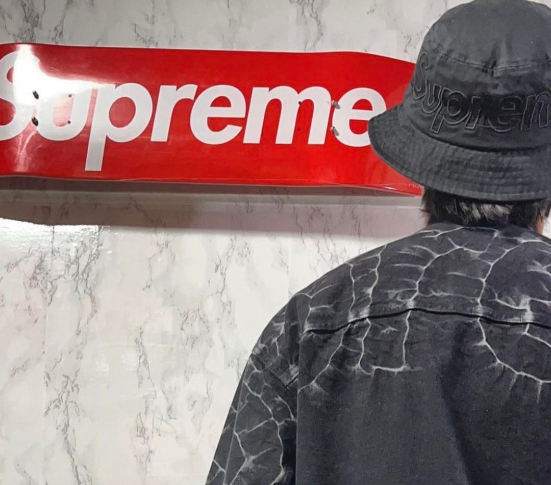 冬天必備SS23 ✨ Supreme Outline Crusher Hat (Black) 漁夫帽, 男裝