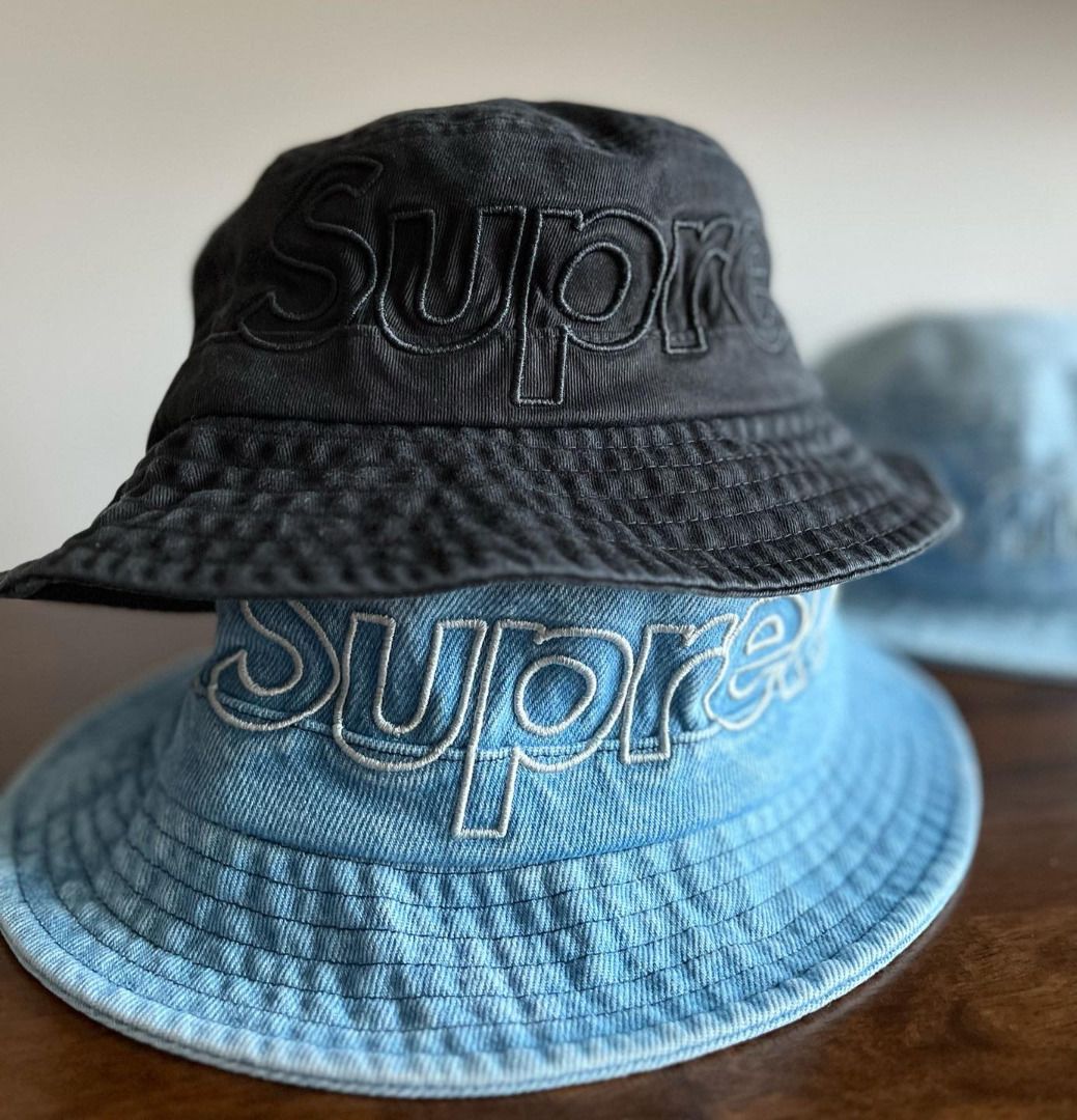 冬天必備SS23 ✨ Supreme Outline Crusher Hat (Black) 漁夫帽, 名牌