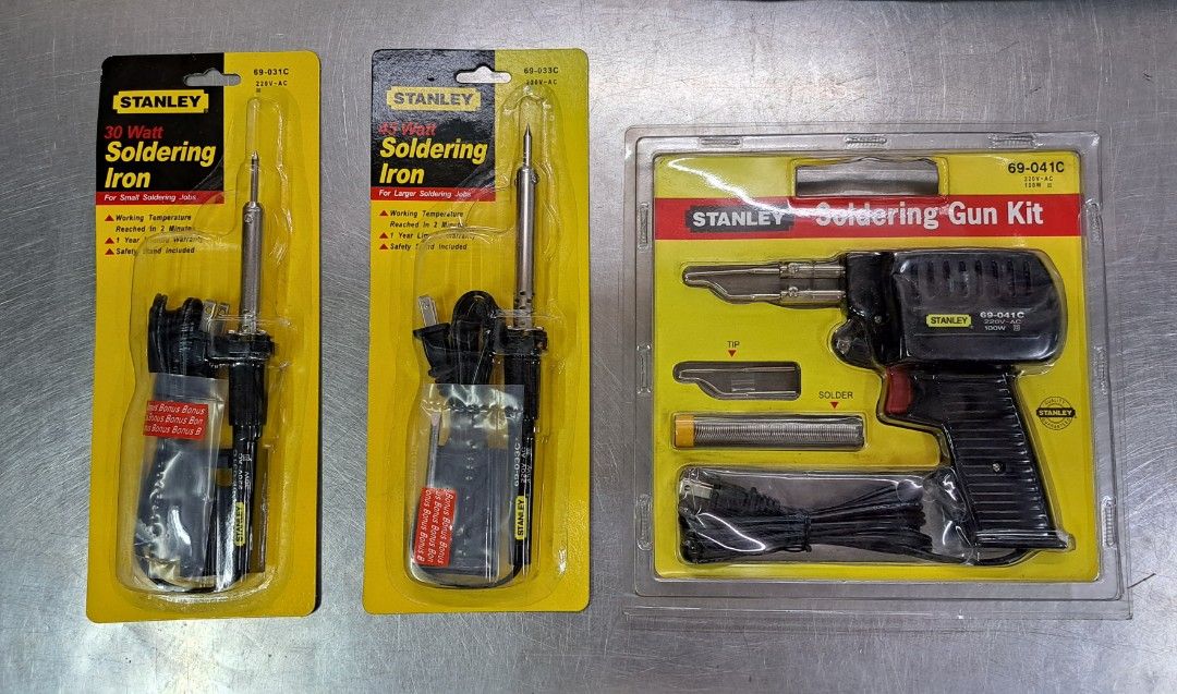 STANLEY SOLDERING IRON / SOLSERING GUN (Category: Construction Tools & Equipment) located in Manila. Submitted by tonpornel (Listing ID 1259298179, Image 1). Description: Ton-Pornel Mercantile • We supply Powertools, Hardware tools, Plumbing, Paints, Electrical and Construction materials • We offer Paint Mixing and Powertools Repair Visit us: 38 Marcos Highway Mayamot, Antipolo City https://maps.google.com/?cid=1384230075759805792&entry=gps Store