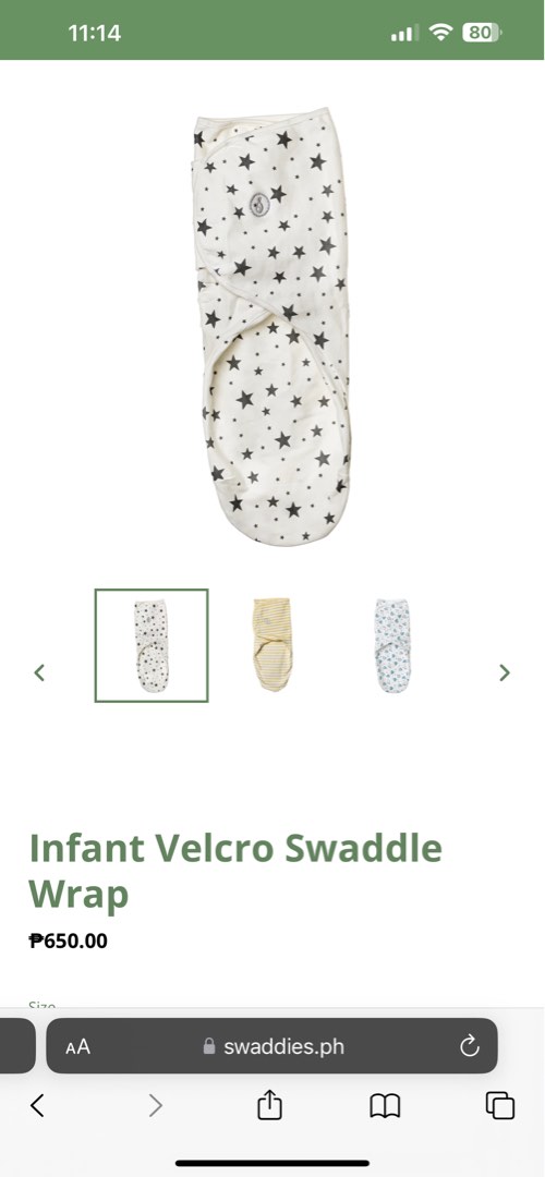 Swaddies Infant Velcro Swaddle Wrap Stars, Babies & Kids, Babies
