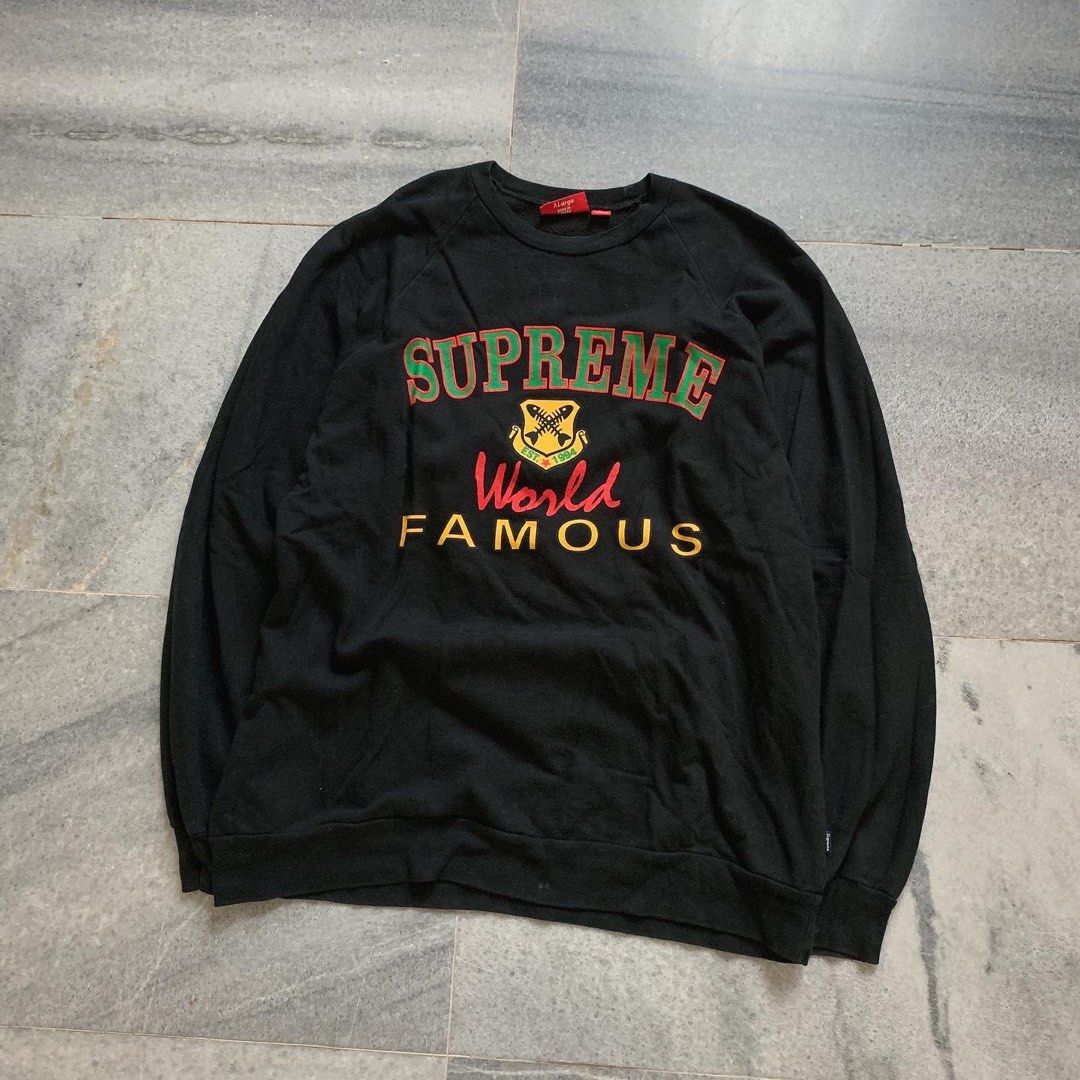 Hoodie Supreme World Famous Crewneck 2018 Supreme World Famous
