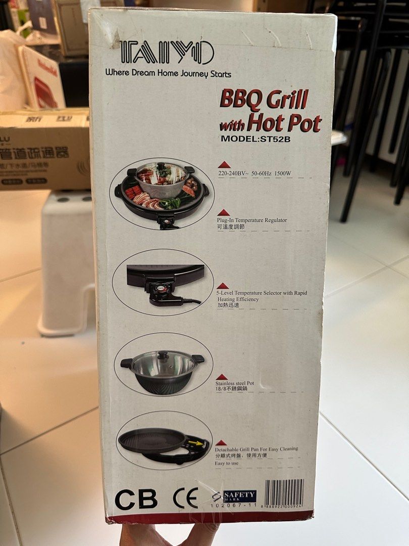 Taiyo BBQ Grill with Hotpot, TV & Home Appliances, Kitchen Appliances