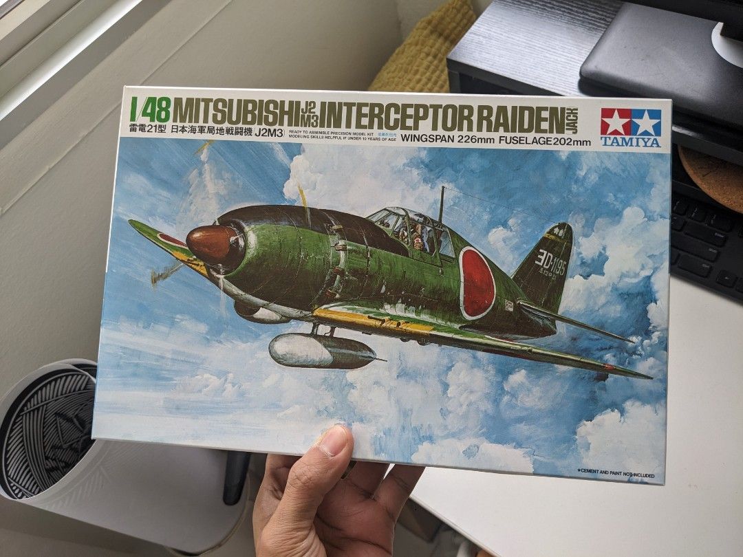 Tamiya Raiden Tamiya 1/48 J2M3 Interceptor Raiden, Hobbies & Toys, Stationery & Craft ...