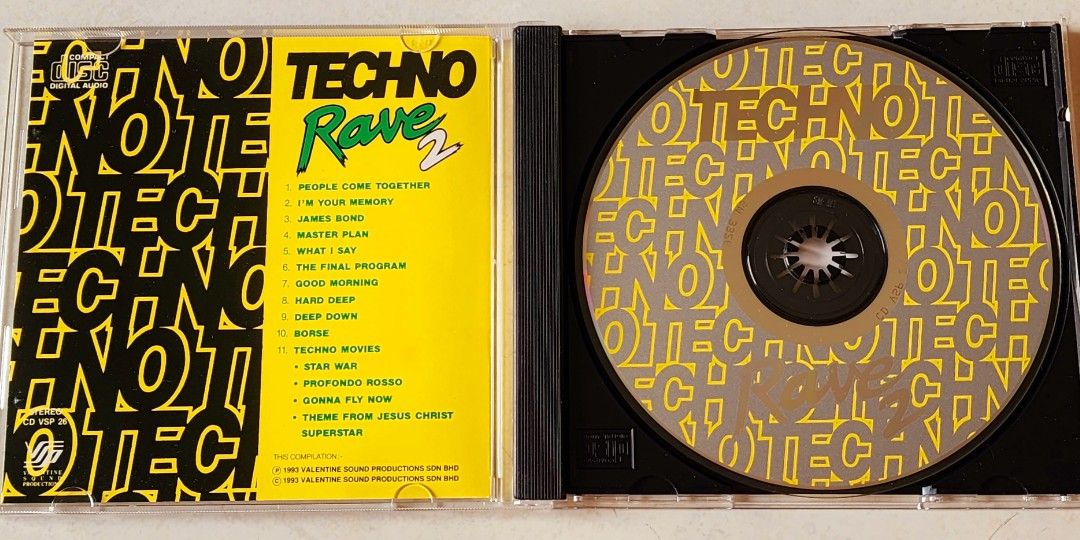 Techno Rave 2 ( VSP MALAYSIA ) CD, Hobbies & Toys, Music & Media, CDs ...