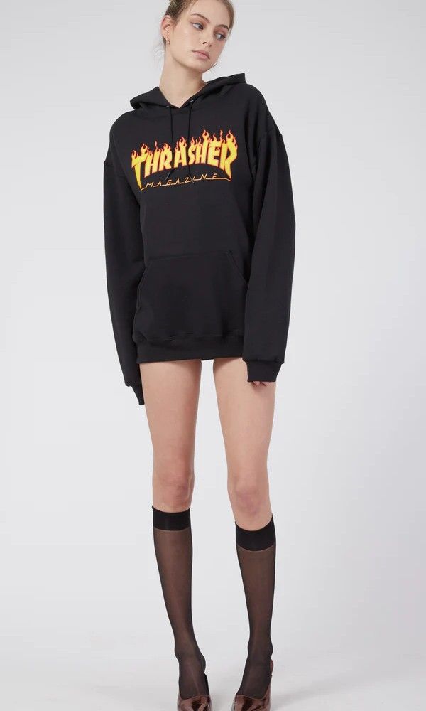 Thrasher flame sales hoodie women's