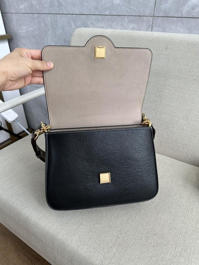 Tory Burch Felix Flap Shoulder Bag Black, Luxury, Bags & Wallets on ...