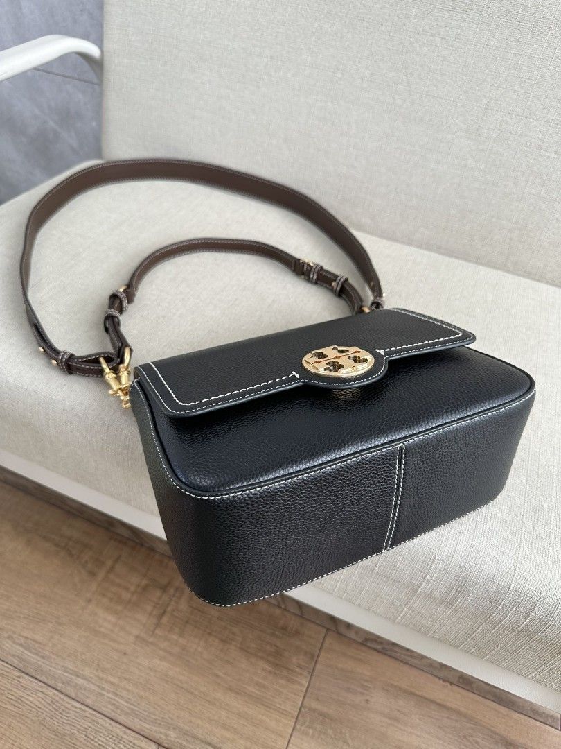 Tory Burch Felix Flap Shoulder Bag Black, Luxury, Bags & Wallets on ...