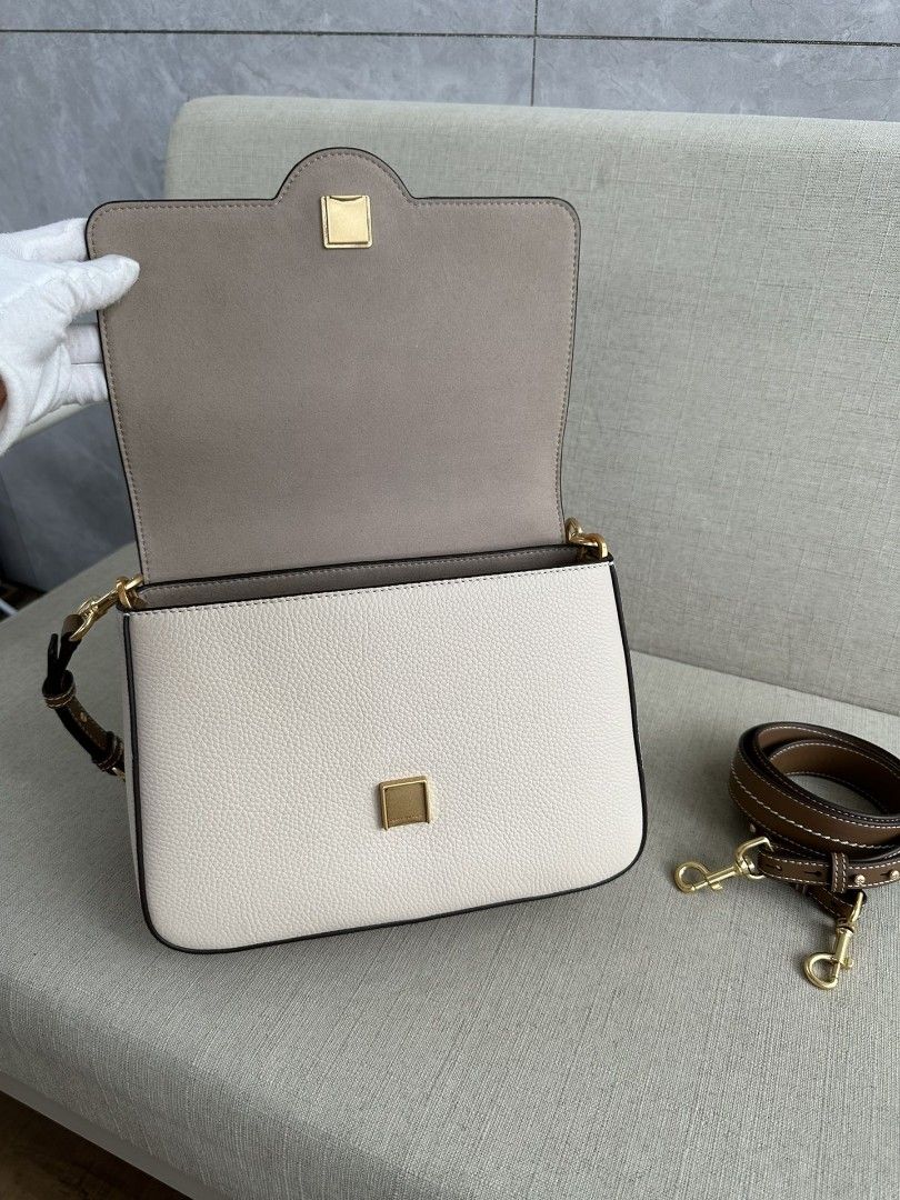 Tory Burch Felix Leather Flap Shoulder Bag, Luxury, Bags & Wallets on Carousell