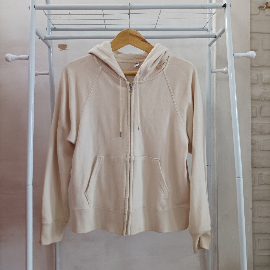 UNIQLO Jaket sweat hoodie resleting lengan panjang