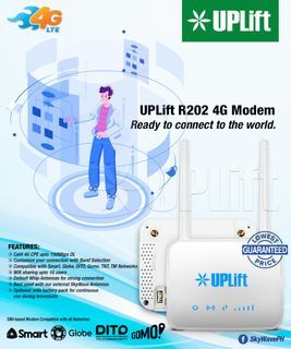 UPLift R202 4G CPE Wifi Modem Full Admin SIM-Based for All Networks Globe Smart Dito Gomo TNT TM (New Hyperwave Pro)