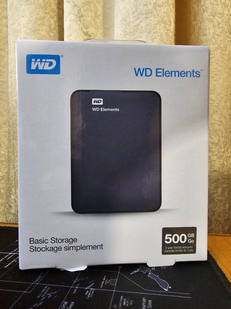 USB External Hard Drive WD Elements 500GB, Computers & Tech, Parts