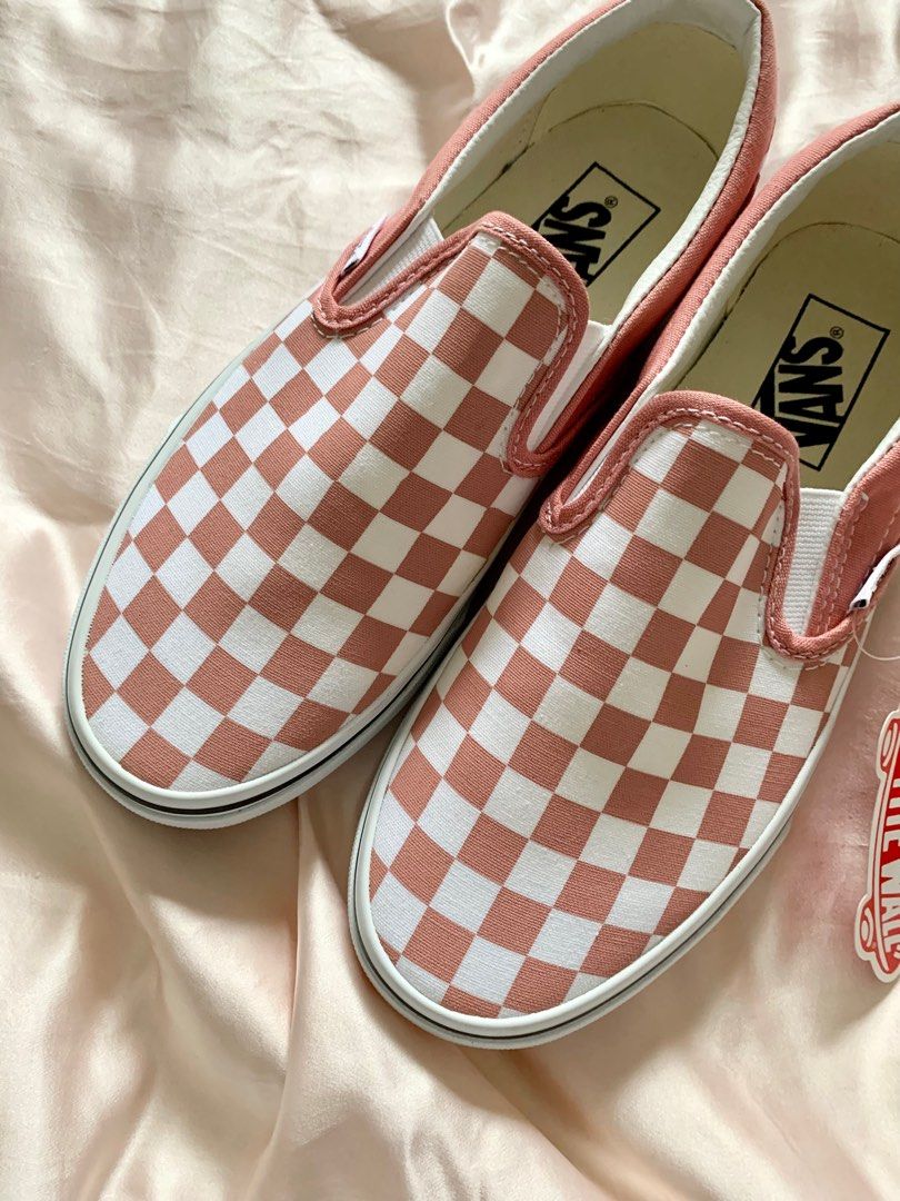 Mahogany rose checkered vans online