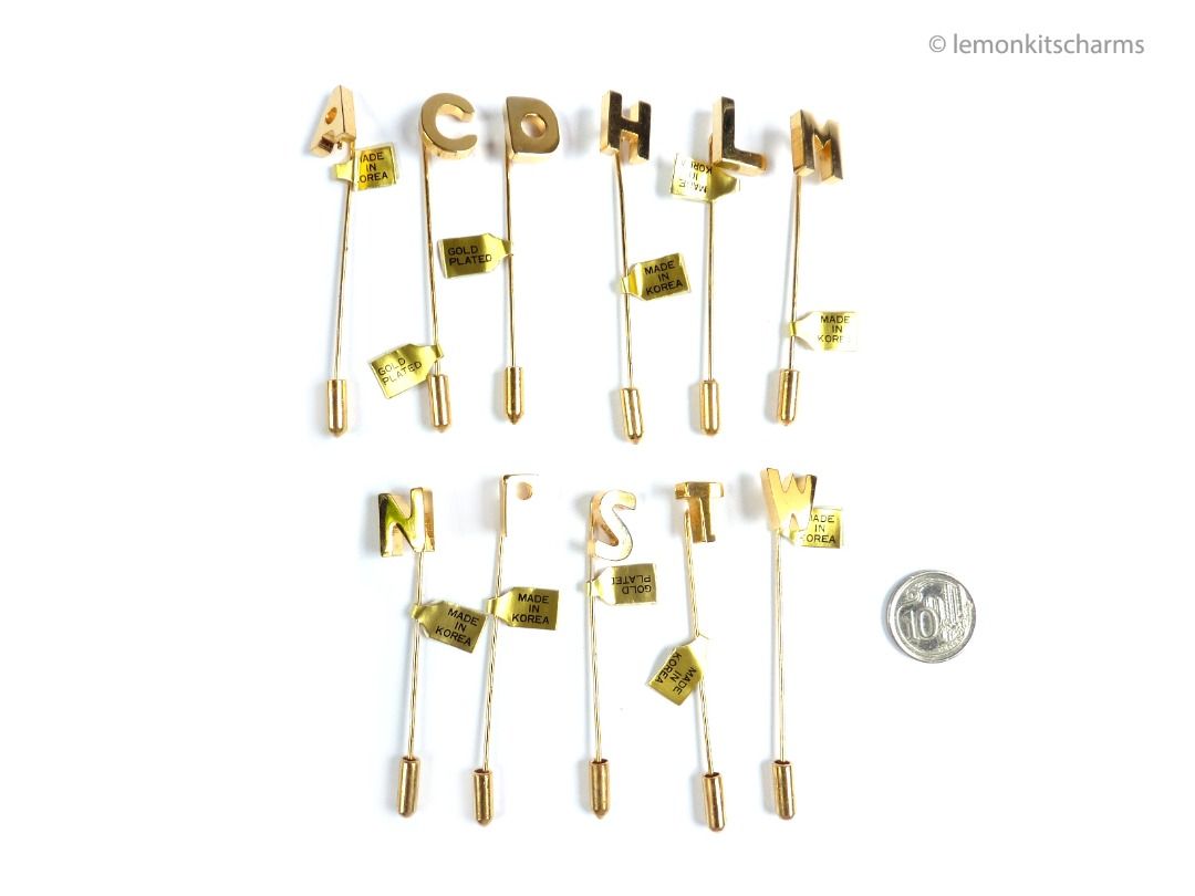Vintage 1980s Alphabet Stick Pin, Choose initial, sp84-c, Women's ...