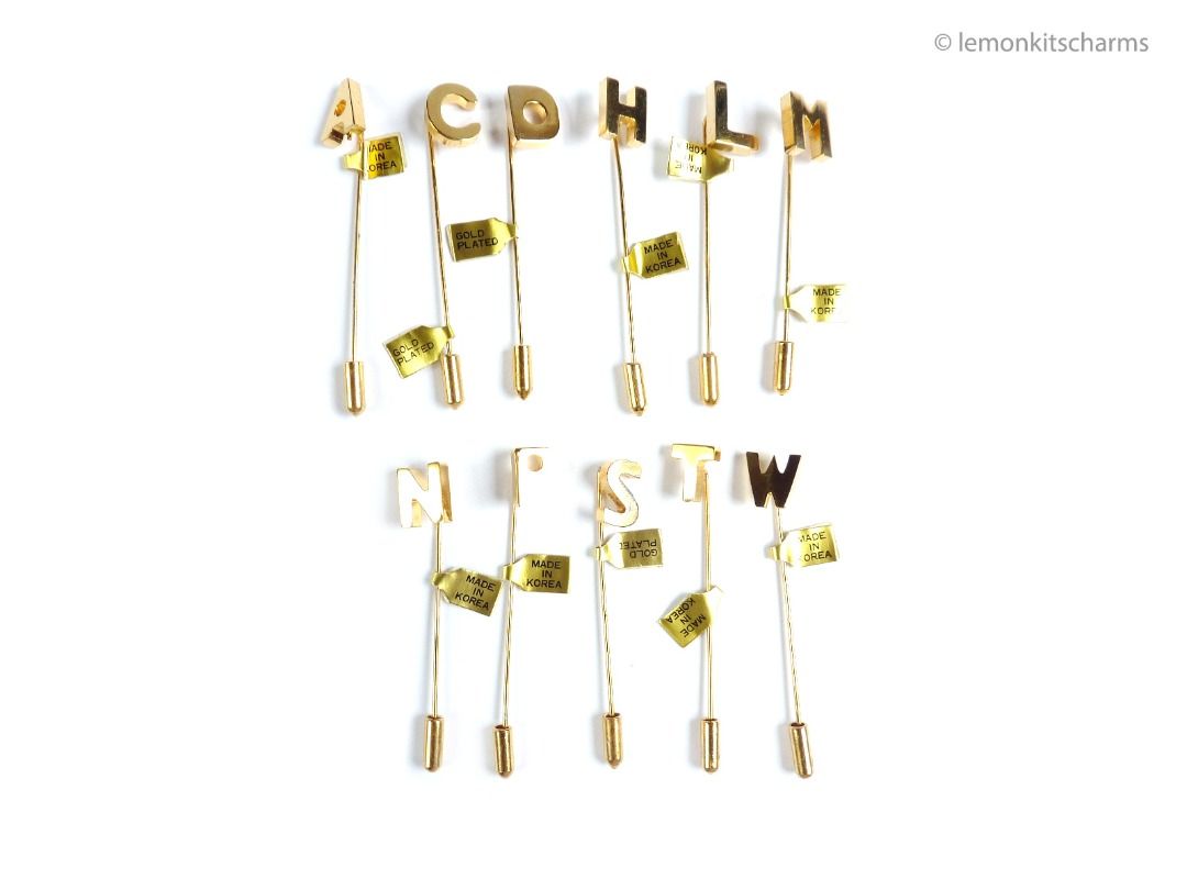 Vintage 1980s Alphabet Stick Pin, Choose initial, sp84-c, Women's ...