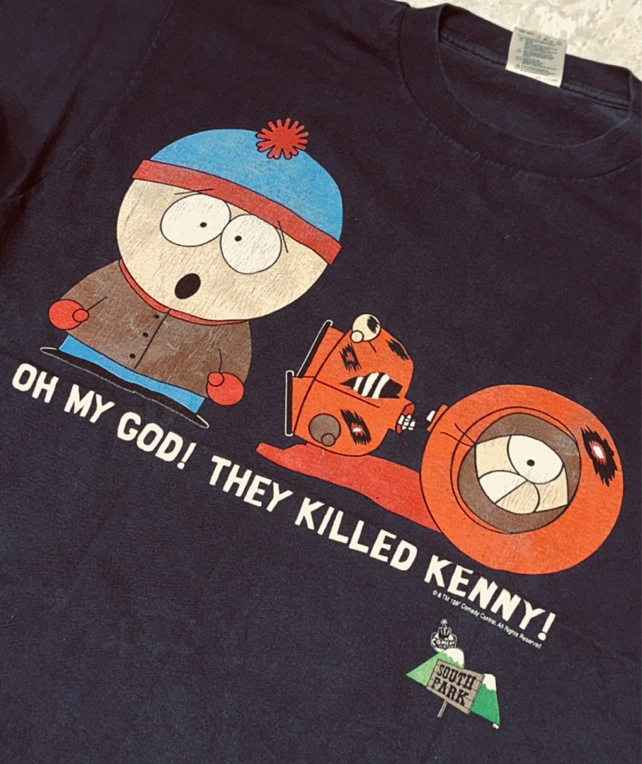 Vintage 1997 South Park Oh My God They Killed Kenny Tee - XL