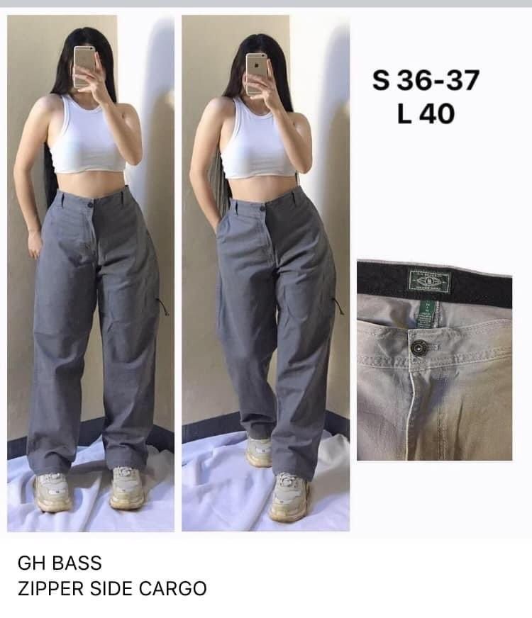 Vintage GH BASS BRAND UNISEX ZIPPER SIDE WORWEAR PANTS Women s