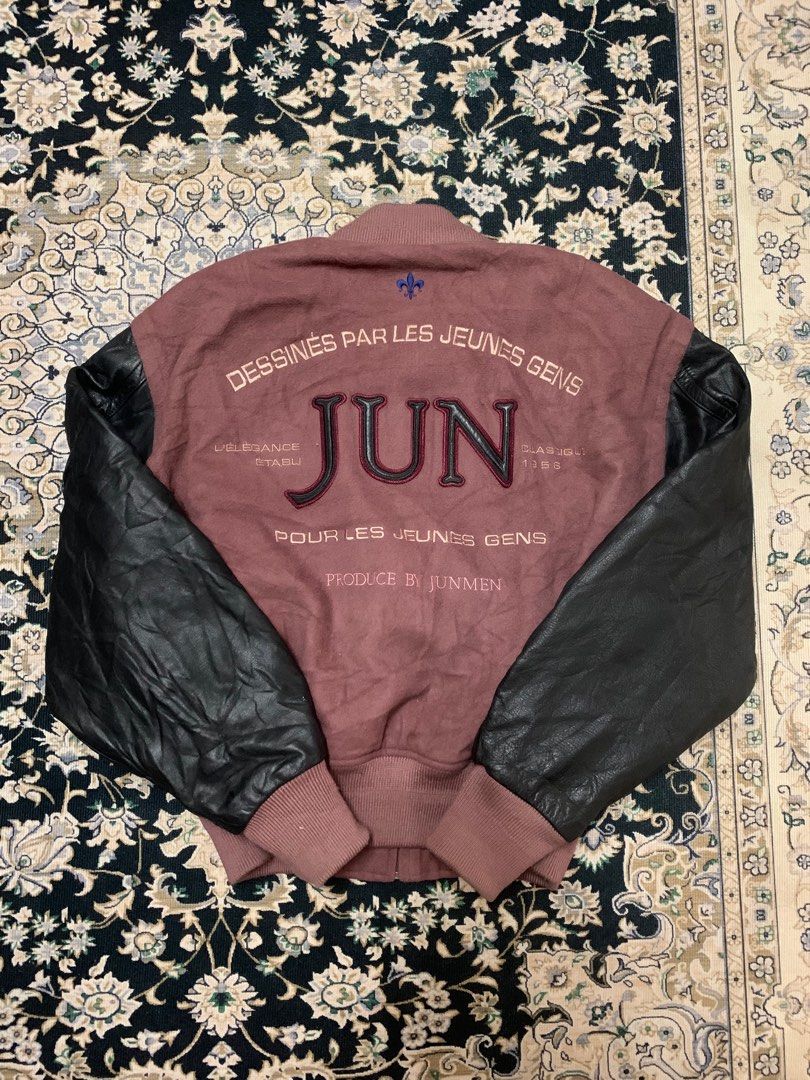 Vintage Leather Varsity Jacket, Men's Fashion, Coats, Jackets and