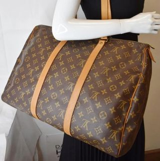 LOUIS VUITTON 20" Leather Suitcase Carry On Luggage +Dust Bag Mens  Travel Case
