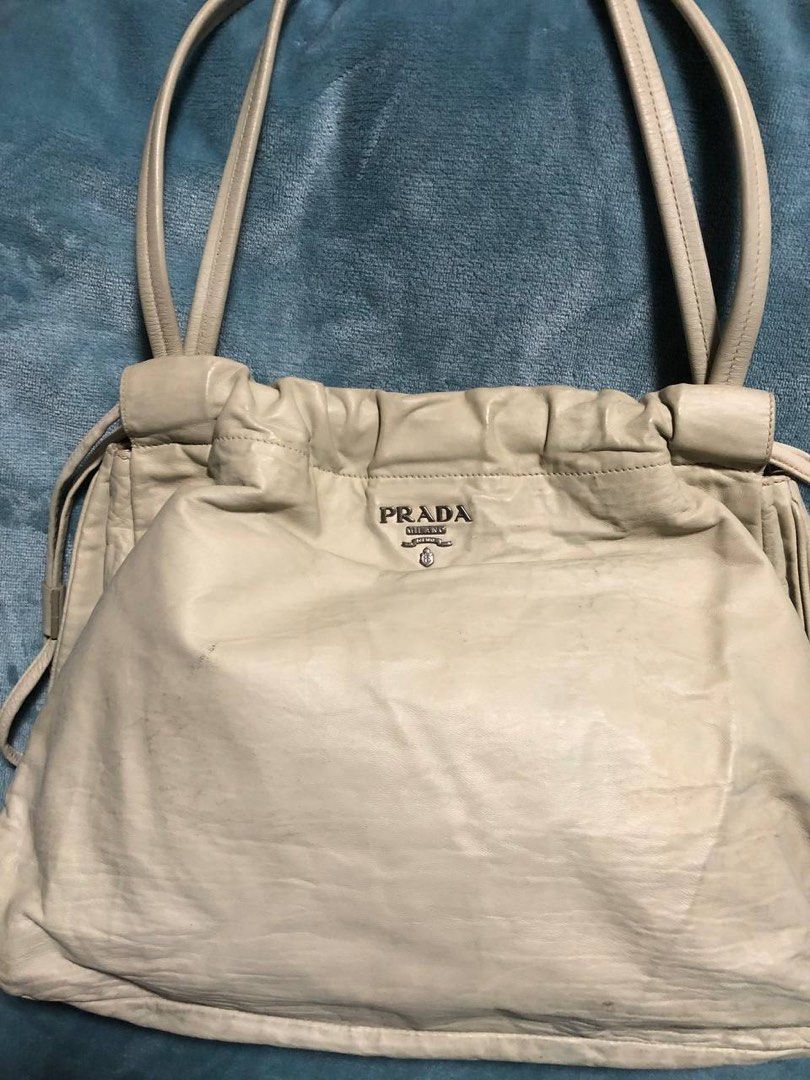 Vintage white prada sale bag