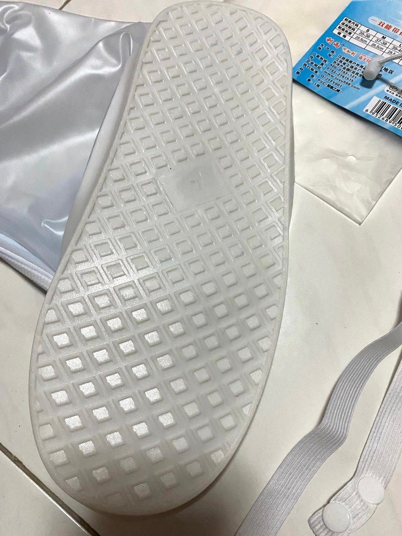 Waterproof Shoe Cover and Daiso Rain Jacket, Everything Else on Carousell