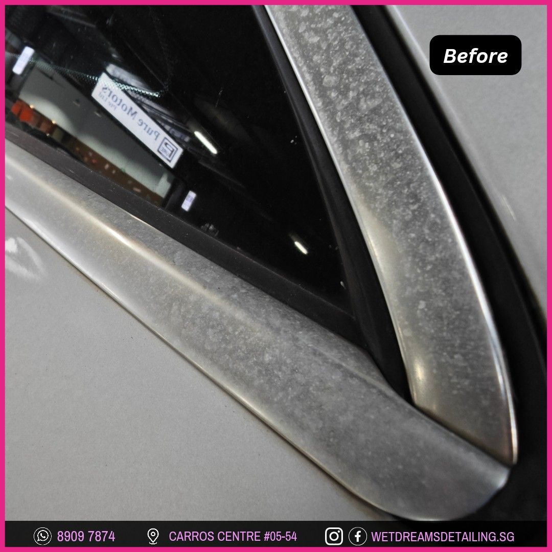 WINDOW TRIM DECHROME WINDOW TRIM POLISHING CHROME DELETE BLACKOUT