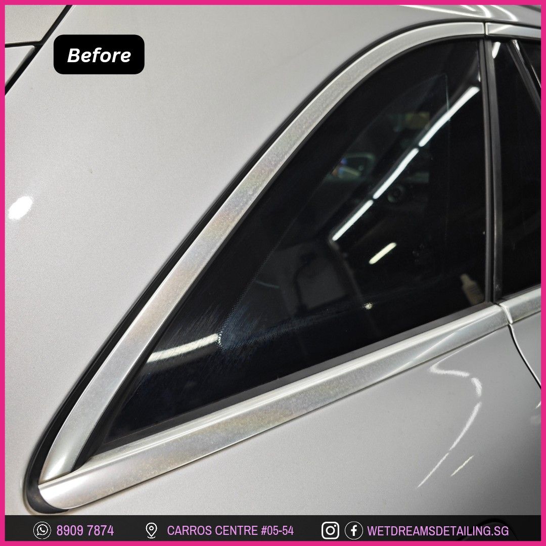 WINDOW TRIM DECHROME WINDOW TRIM POLISHING CHROME DELETE BLACKOUT GLOSS BLACK CARBON FIBER