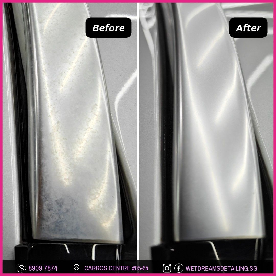 WINDOW TRIM DECHROME WINDOW TRIM POLISHING CHROME DELETE BLACKOUT GLOSS BLACK CARBON FIBER
