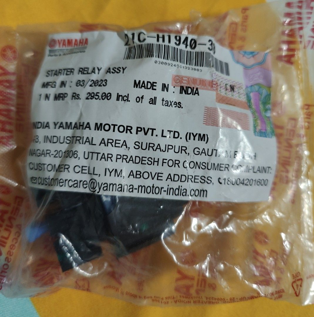 yamaha fz starter relay price