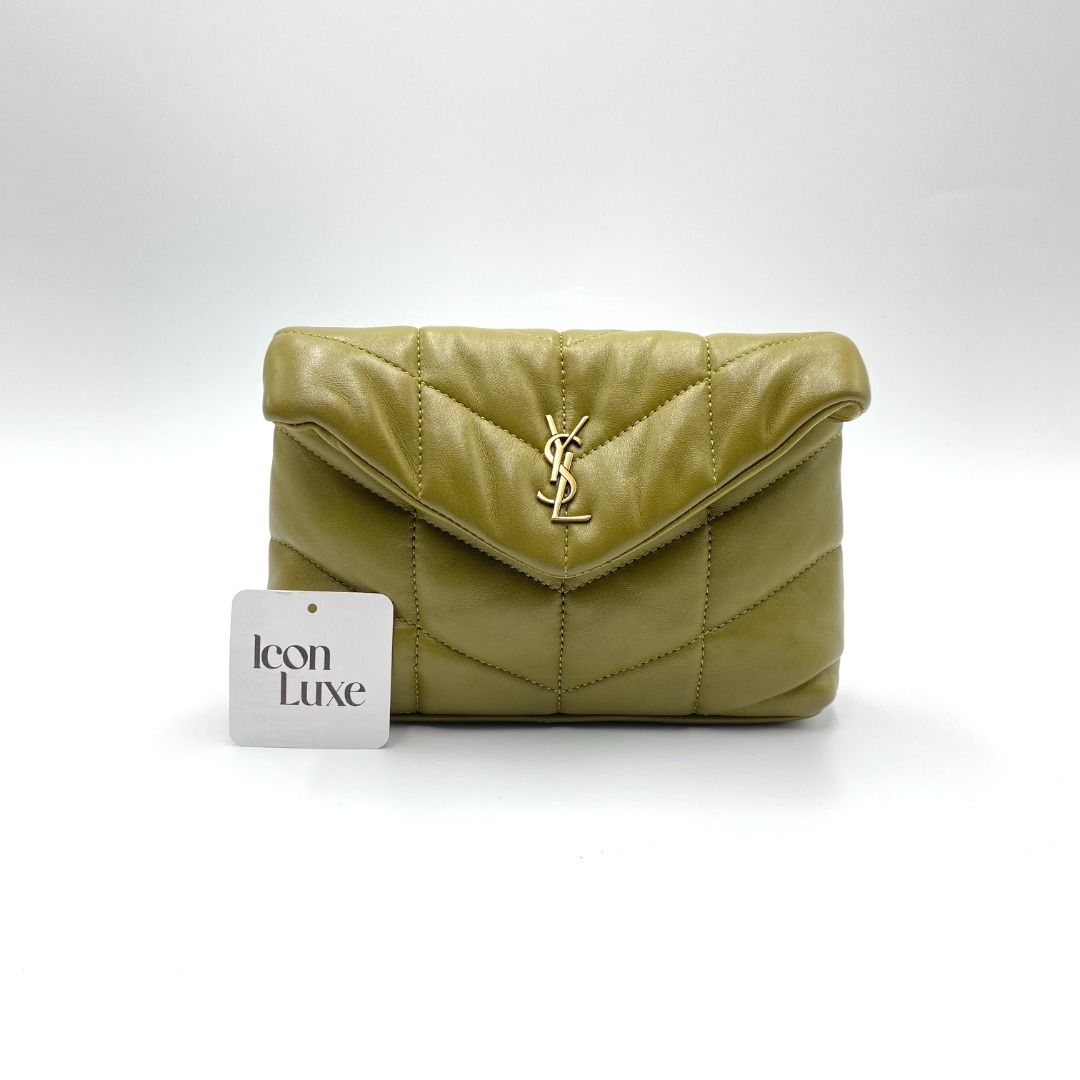 P2671 YSL Puffer Leather Clutch 18cm