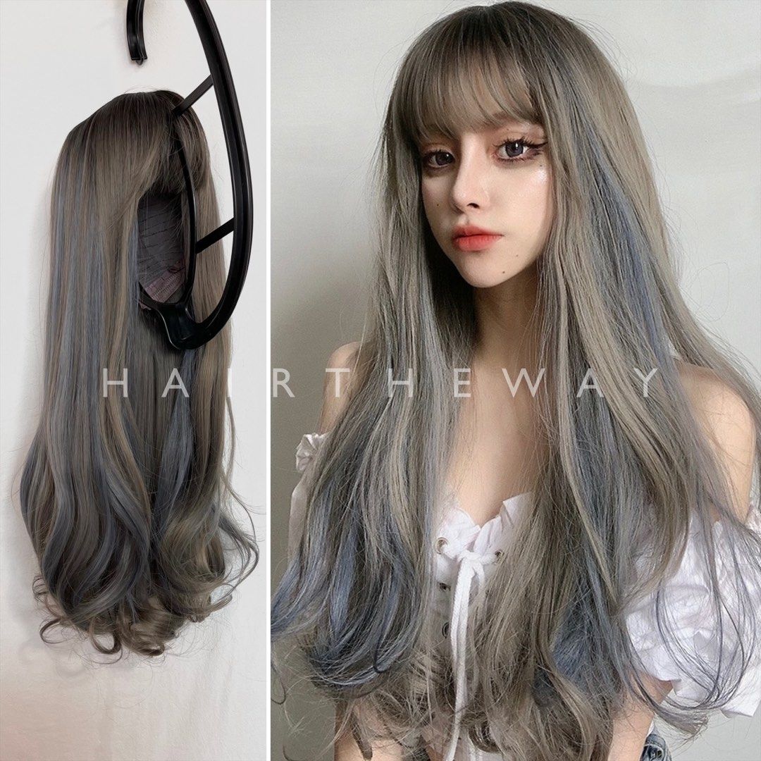 Grey perm wig online