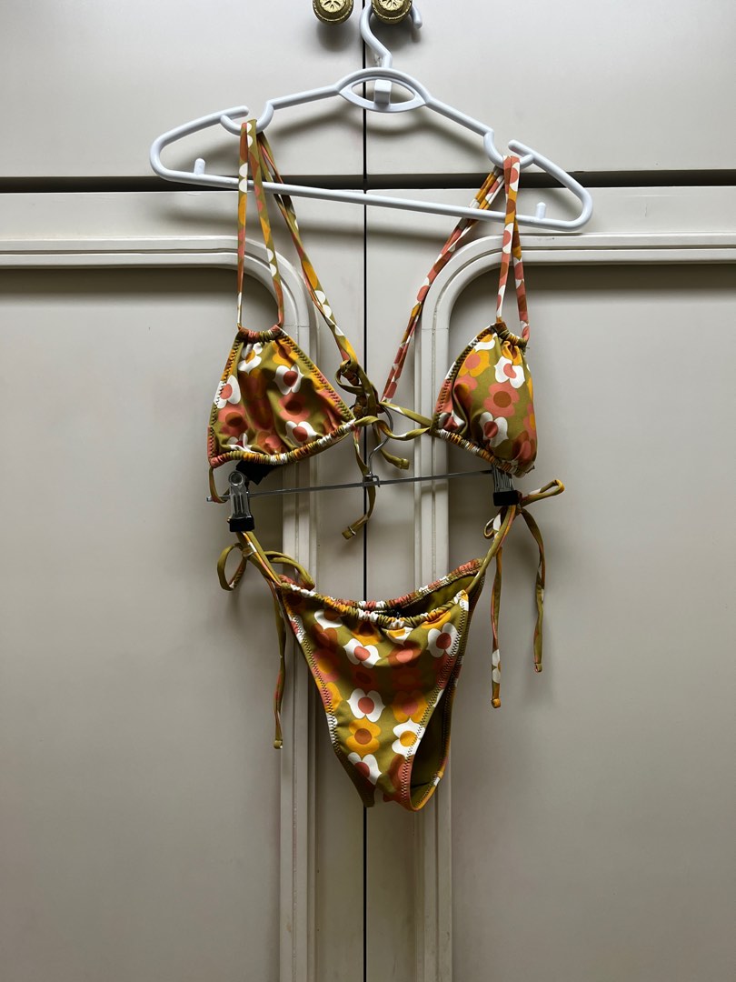Zara Floral Bikini, Women's Fashion, Swimwear, Bikinis & Swimsuits on