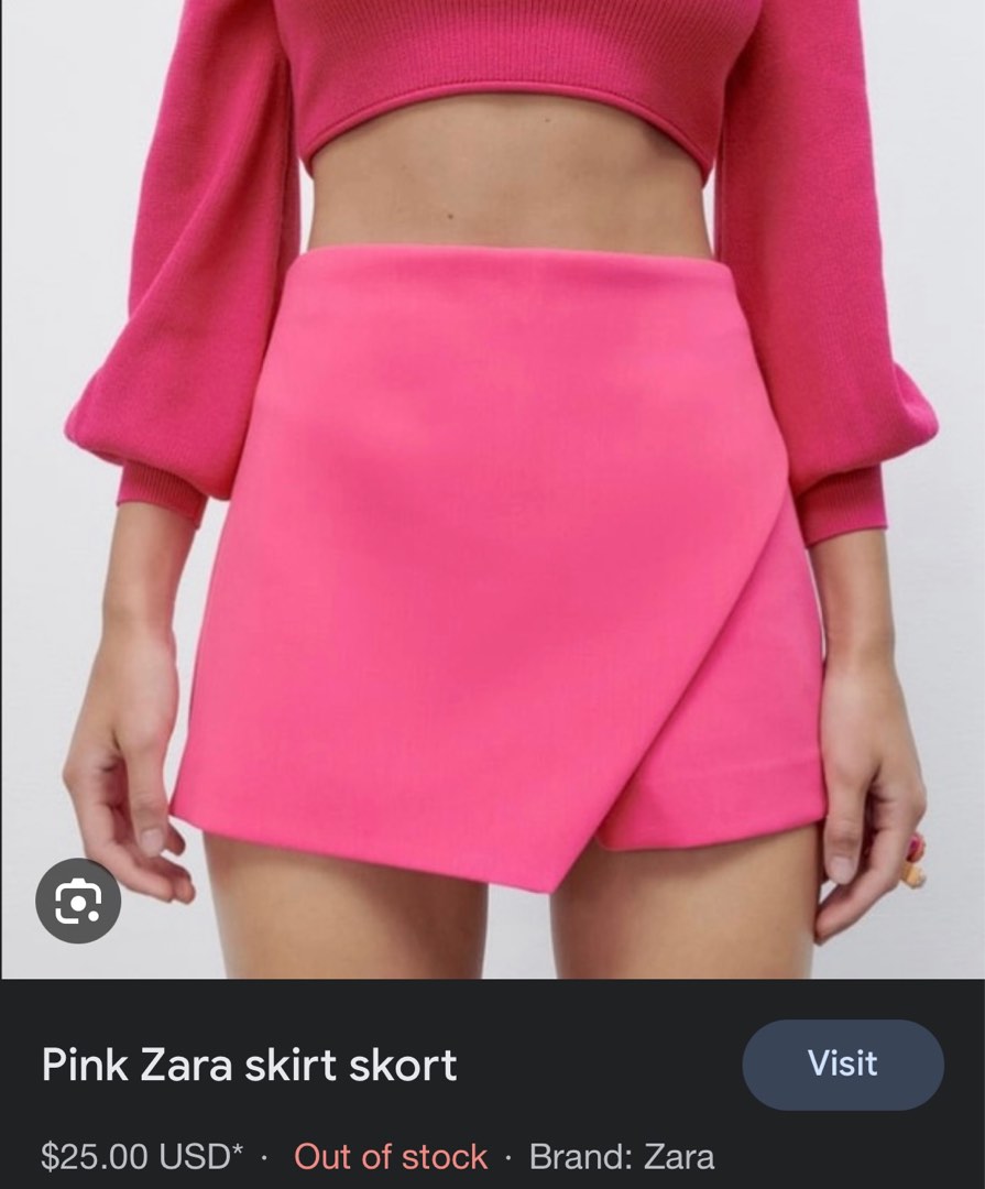 Hot pink skirt zara shop