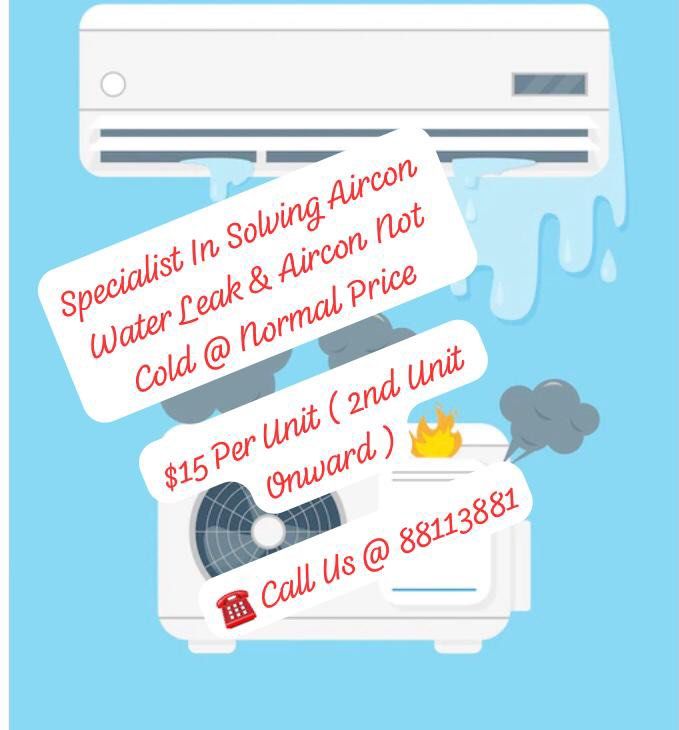 15 Aircon ServiceAircon Water LeakAircon Not ColdAircon Chemical