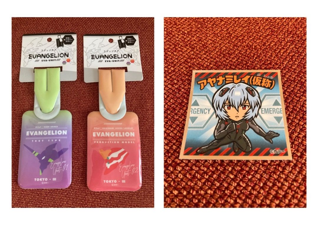 Price Negotiable Evangelion Luggage Tag 2 Pieces Sticker Rei Ayanami Hobbies Toys Travel Travel Essentials Accessories on Carousell