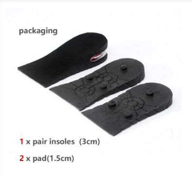 1 Pair Height Increase Insoles 4 layer 9cm Height Air Cushion