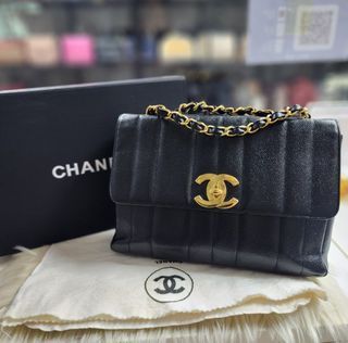 Chanel Milk Tea Big CC Turnlock Caviar Tote 24k Gold Hardware
