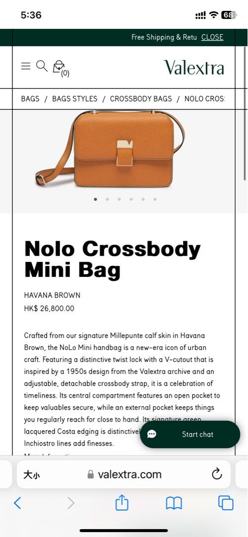 Nolo crossbody medium bag - Nude Pink
