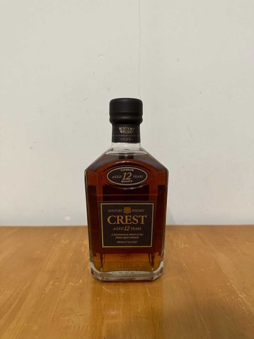 80年代第一版Crest 12)Suntory CREST aged 12 years whisky 三得利