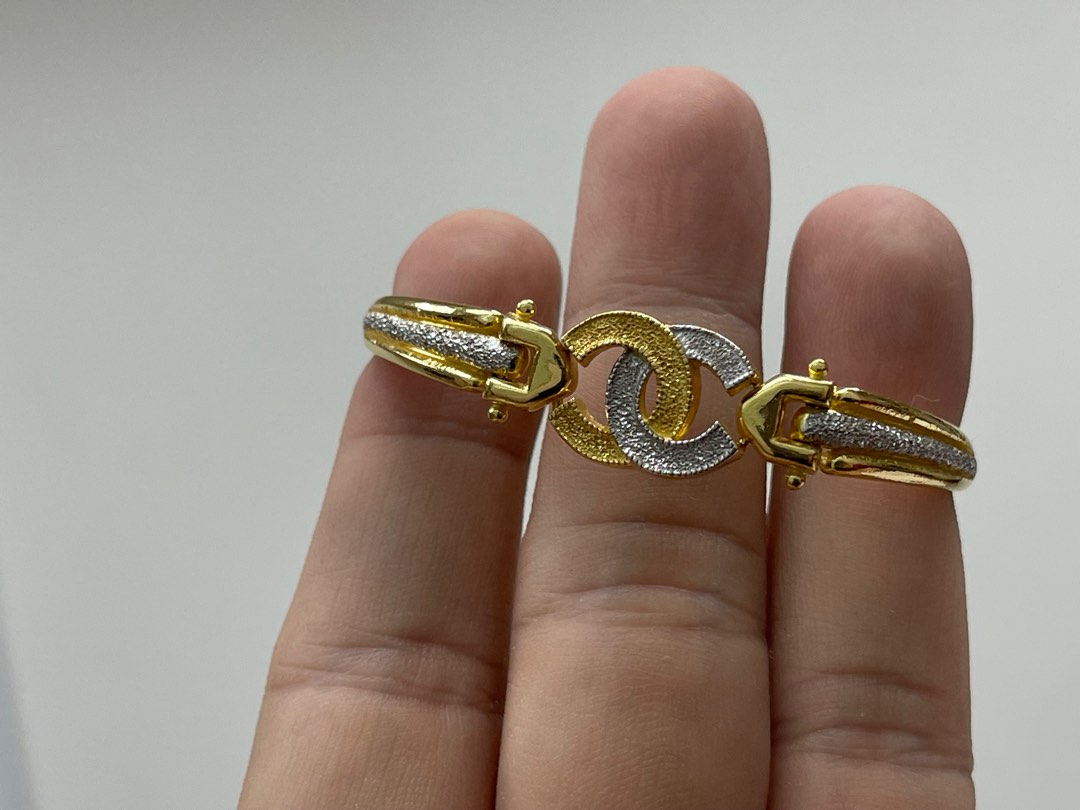 White gold and sale yellow gold bracelet